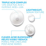 La Roche-Posay Effaclar 1.5% Salicylic Acid Serum, Acne Treatment for Face with Glycolic Acid & Niacinamide, Acne Serum Helps Clear Blackheads, Whiteheads, Pimples & Reduces Post Acne Marks