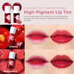 Lip Tint Stain Set, 2 PCS Korean Water Tint Lightweight Non-Sticky, Waterproof Long Lasting Liquid Blush & Lip Stain, Transfer-Proof, Matte Finish Lip Color Makeup (Made into Jam)
