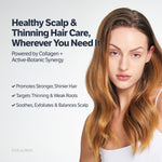 Deep Collagen Retinol Scalp Serum, Roll-On Hair Growth&Thickening Serum, Dry, Itchy Scalp Treatment, Caffeine +Biotin +Rosemary, Korean Hair Care, 0.5 Fl Oz
