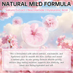 Sakura Skin Care Set for Teens and Women, 17Pcs Skincare Gift Set with Cleanser, Toner, Serum, Face Cream, Eye Cream, Hair Clips, Headband, Face Brush, Soap Flowers and Gift Box