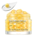 Deep Collagen Retinol Capsule Cream, Firm-Looking Moisturizer for Fine Lines & Dry Skin, with Copper Peptide, White Spicules & Adenosine, Korean Skincare, 1.69 Fl Oz