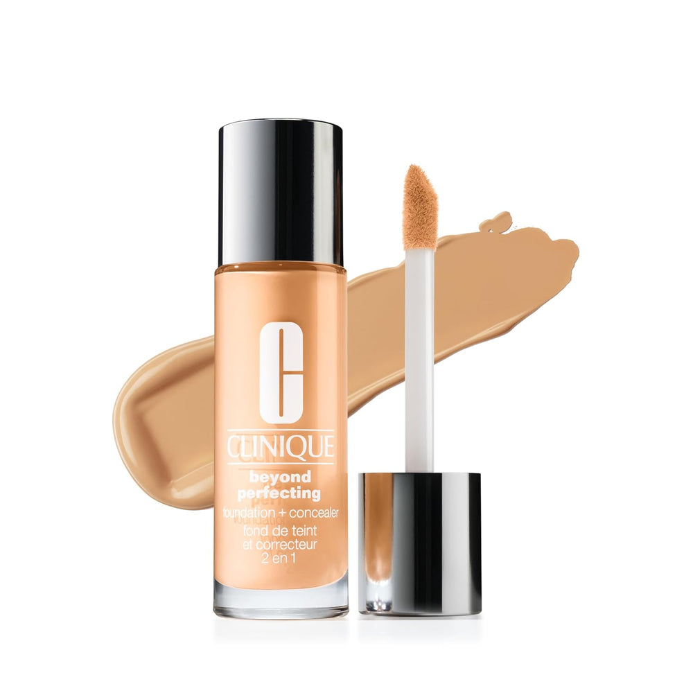 Clinique beyond Perfecting Lightweight Liquid Foundation + Concealer for Dry Combination to Oily Skin Types | Full Coverage + Natural Matte Finish
