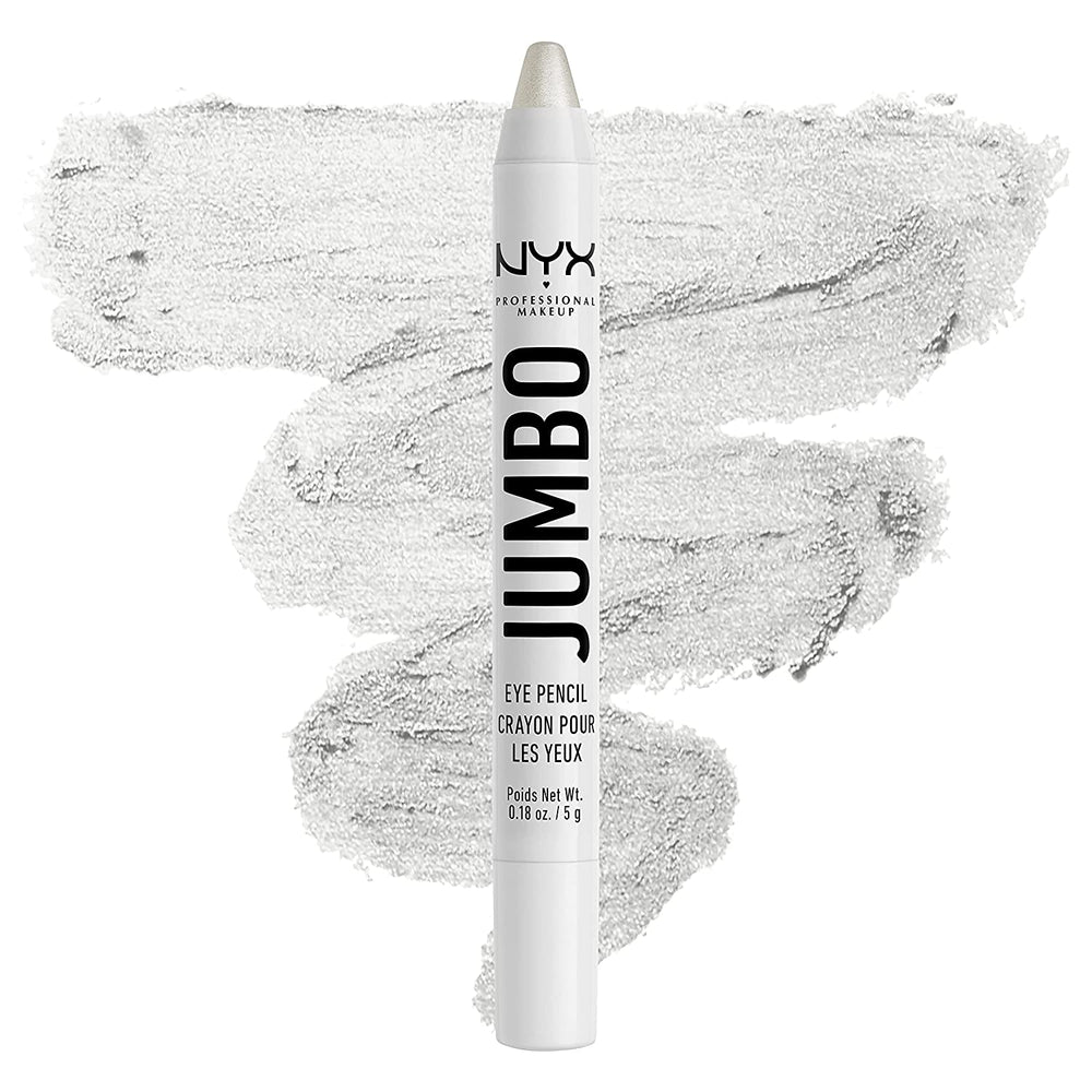 PROFESSIONAL MAKEUP Jumbo Eye Pencil, Blendable Eyeshadow Stick & Eyeliner Pencil - Cottage Cheese (Silver)