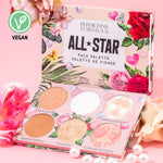 All-Star Face Palette, Velvety-Smooth Buildable & Blendable Formulas,Versatile Matte and Multidimensional Shades, Cruelty-Free & Vegan - Natural