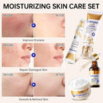 Collagen Skin Care Set, anti Aging Skincare Set for Reduce Wrinkles, Shrink Pores, Smooth Fine Lines, Hydrating, 4 Pcs Travel Skincare Kits for Women with Cleanser, Serum, Cream, Eye Cream.