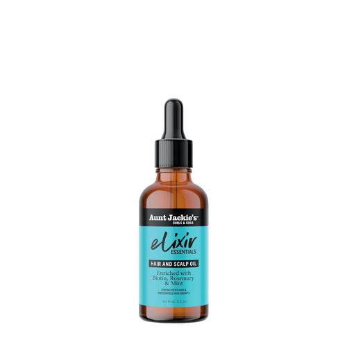 Elixir Essentials Hair & Scalp Oil Enriched with Biotin, Rosemary & Mint, Nourishes, Thickens & Supports Hair Growth, 2 Oz
