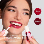 Lip Tint Stain Set, 2 PCS Korean Water Tint Lightweight Non-Sticky, Waterproof Long Lasting Liquid Blush & Lip Stain, Transfer-Proof, Matte Finish Lip Color Makeup (Made into Jam)