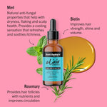 Elixir Essentials Hair & Scalp Oil Enriched with Biotin, Rosemary & Mint, Nourishes, Thickens & Supports Hair Growth, 2 Oz