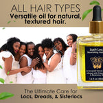 Rosemary Hair Oil (1.6 Oz) | Peppermint, Tea Tree & Lemongrass Blend | Lightweight Hair & Scalp Oil for Locs, Dreads, Sisterlocs | Vegan, Organic Hair Care Gift for Women & Men