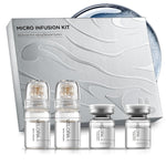 Micro Infusion System for Face - Hydrating Peptide & Hyaluronic Acid Serum Set, Skin-Smoothing Radiance Set with 0.25Mm Stamp, At-Home Facial Kit, 1 Month (3 Month Supply)