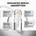 Micro Infusion System for Face - Hydrating Peptide & Hyaluronic Acid Serum Set, Skin-Smoothing Radiance Set with 0.25Mm Stamp, At-Home Facial Kit, 1 Month (3 Month Supply)