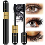 Mascara Volume and Length, 2 in 1 Waterproof Mascara Black Falsies Voluminous Lengthening, Smudge Proof,Long Stay