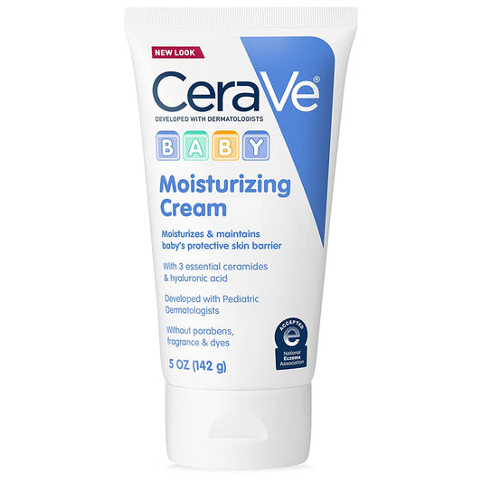 Baby Cream, Gentle Moisturizing Cream with Ceramides, Fragrance, Paraben, Dye & Phthalates Free, Rich & Non-Greasy Feel, Gentle Baby Skin Care, 5 Ounce