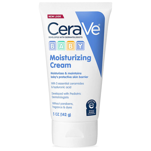 Baby Cream, Gentle Moisturizing Cream with Ceramides, Fragrance, Paraben, Dye & Phthalates Free, Rich & Non-Greasy Feel, Gentle Baby Skin Care, 5 Ounce