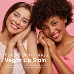 Lip Tint Stain Set, 2 PCS Korean Water Tint Lightweight Non-Sticky, Waterproof Long Lasting Liquid Blush & Lip Stain, Transfer-Proof, Matte Finish Lip Color Makeup (Made into Jam)
