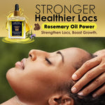 Rosemary Hair Oil (1.6 Oz) | Peppermint, Tea Tree & Lemongrass Blend | Lightweight Hair & Scalp Oil for Locs, Dreads, Sisterlocs | Vegan, Organic Hair Care Gift for Women & Men