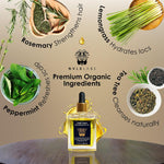 Rosemary Hair Oil (1.6 Oz) | Peppermint, Tea Tree & Lemongrass Blend | Lightweight Hair & Scalp Oil for Locs, Dreads, Sisterlocs | Vegan, Organic Hair Care Gift for Women & Men